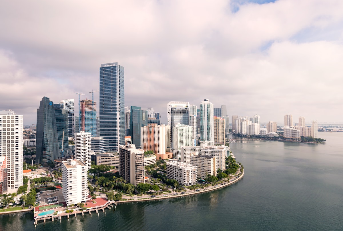 Miami skyline built with steel